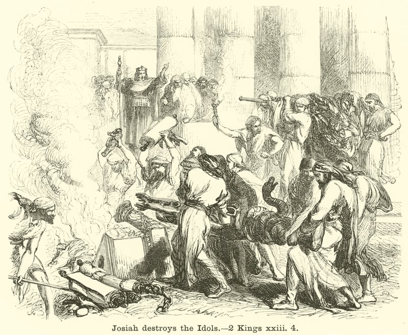 Josiah destroys the Idols by English School