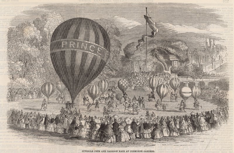 Juvenile fete and balloon race at Cremorne Gardens by English School