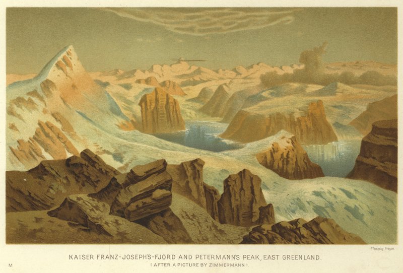 Kaiser Franz-Josephs-Fjord and Petermanns Peak, East Greenland by English School