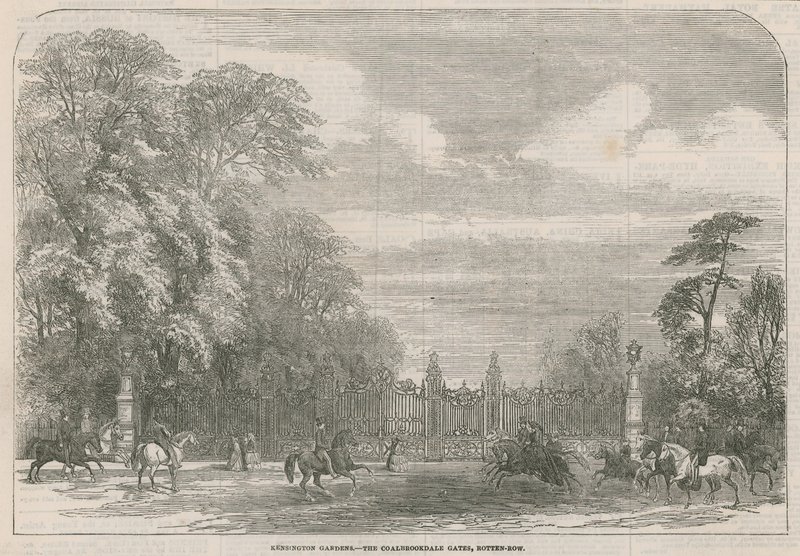 Kensington Gardens, the Coalbrookdale Gates, Rotten Row, London by English School