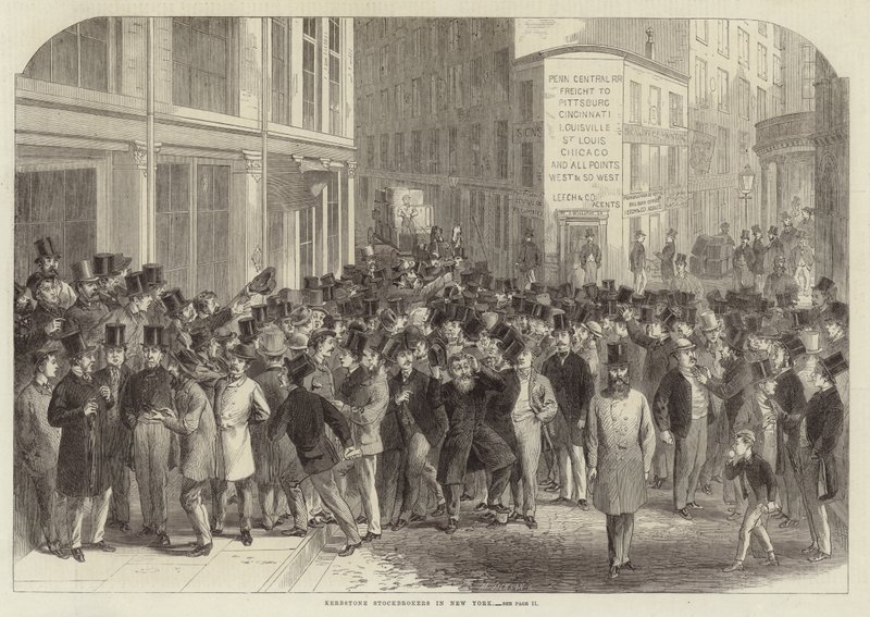 Kerbstone Stockbrokers in New York by English School