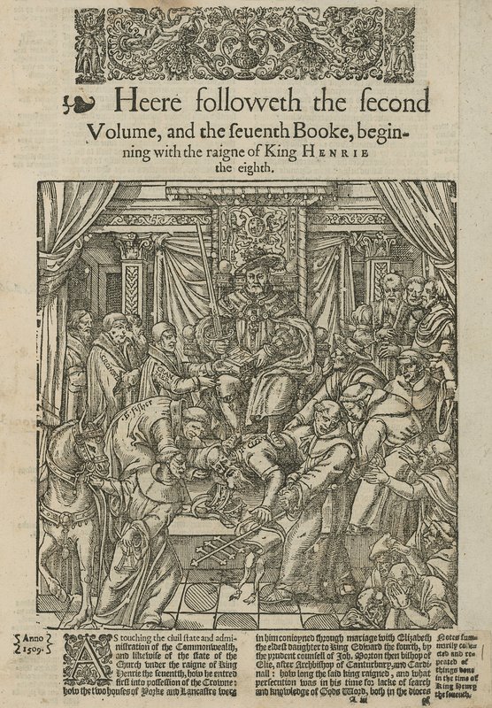 King Henry VIII trampling the Pope by English School