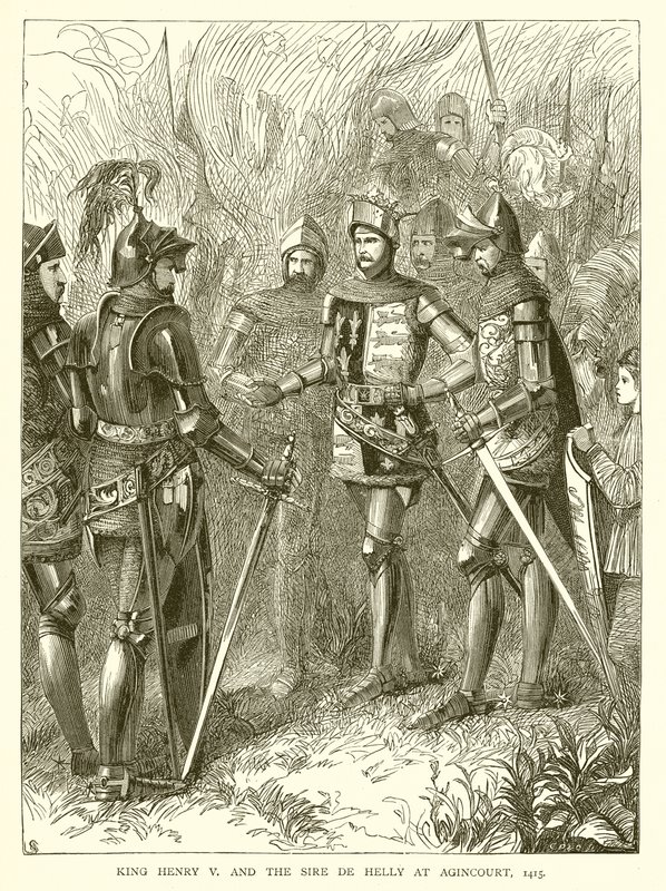 King Henry V and the Sire de Helly at Agincourt, 1415 by English School