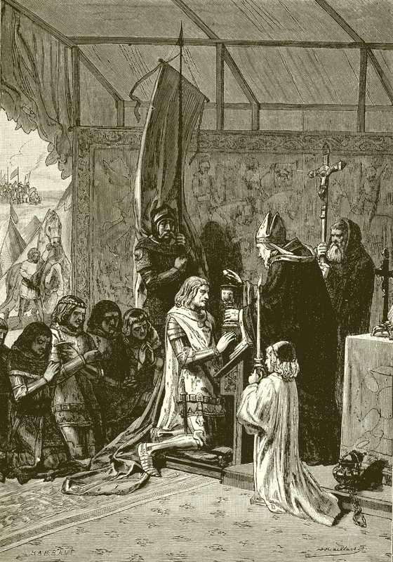 King John Taking Communion Before the Battle of Poitiers by English School