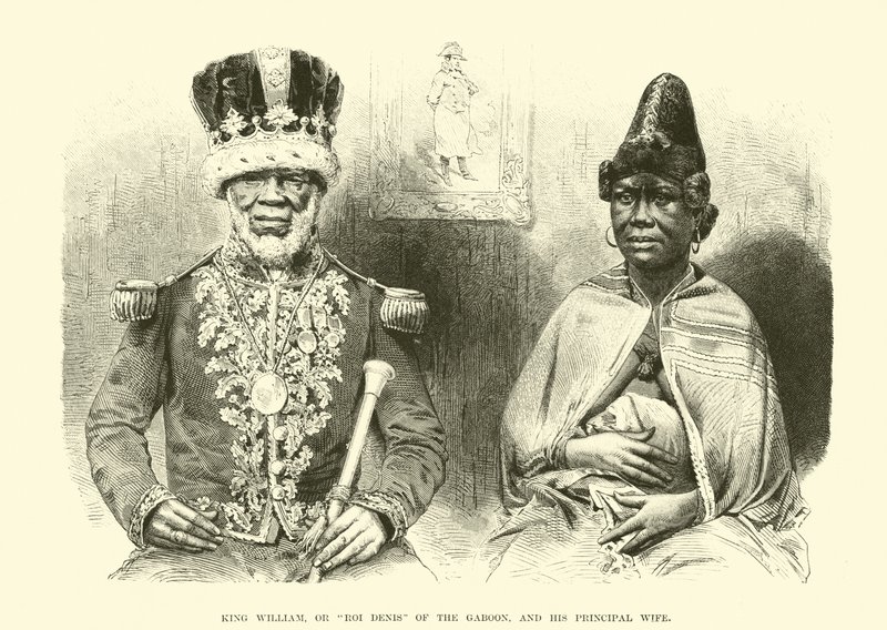 King William, or Roi Denis of the Gaboon, and his Principal wife by English School