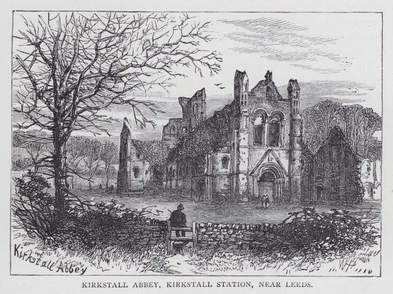 Kirkstall Abbey, Kirkstall Station, near Leeds by English School