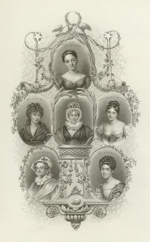 L. E. Landon, Mrs. Opie, Hannah More, Lady Blessington, M. R. Mitford, Mrs. Norton by English School