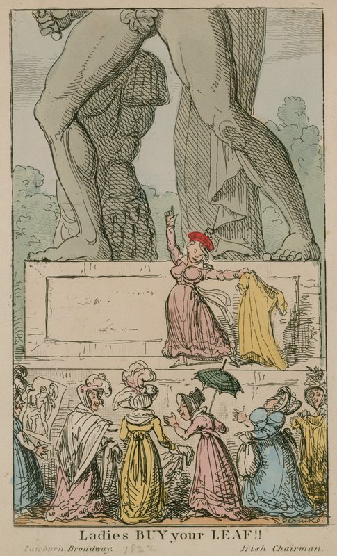 Ladies Buy Your Leaf!; Statue of Achilles in Hyde Park by English School
