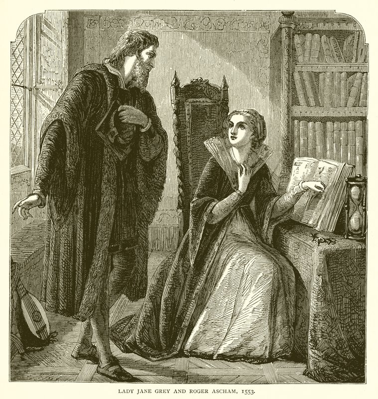 Lady Jane Grey and Roger Ascham, 1553 by English School
