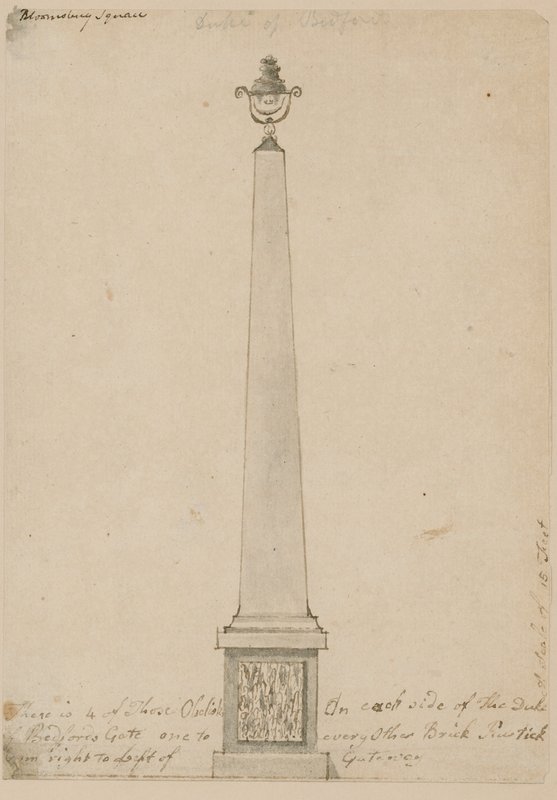 Lamp Near Bedford House, London, Taken Down in 1799 by English School
