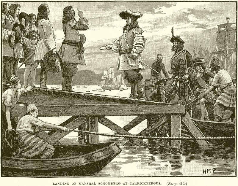 Landing of Marshal Schomberg at Carrickfergus by English School