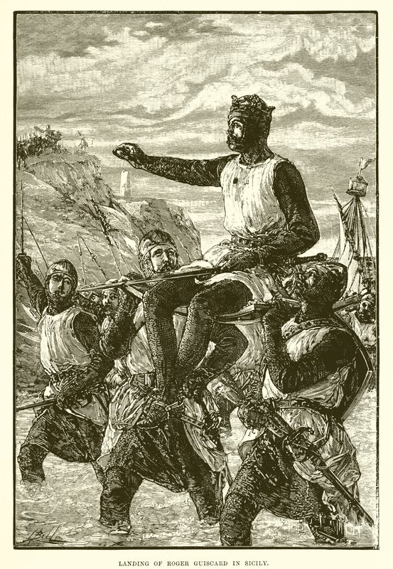 Landing of Roger Guiscard in Sicily by English School