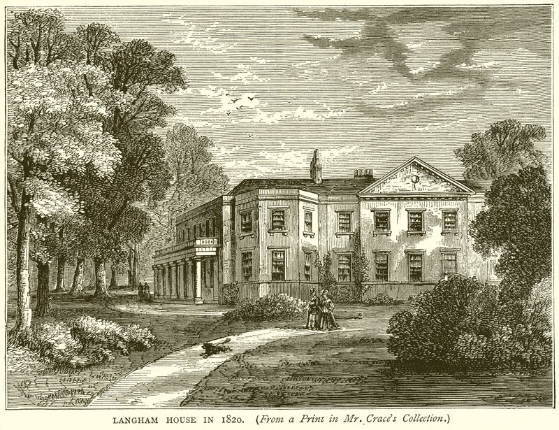 Langham House in 1820 by English School