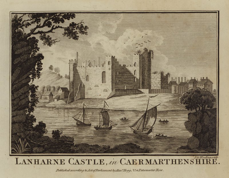 Lanharne Castle, in Caermarthenshire by English School