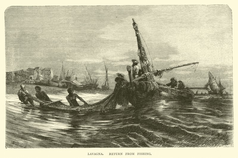 Lavagna, Return from Fishing by English School