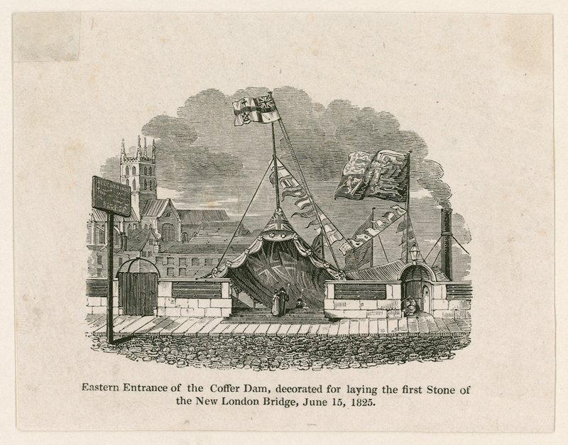 Laying the Foundation Stone of New London Bridge by English School
