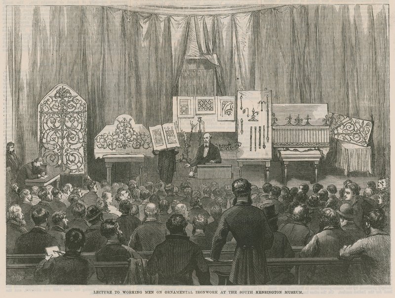 Lecture to working men on ornamental ironwork at the South Kensington Museum by English School