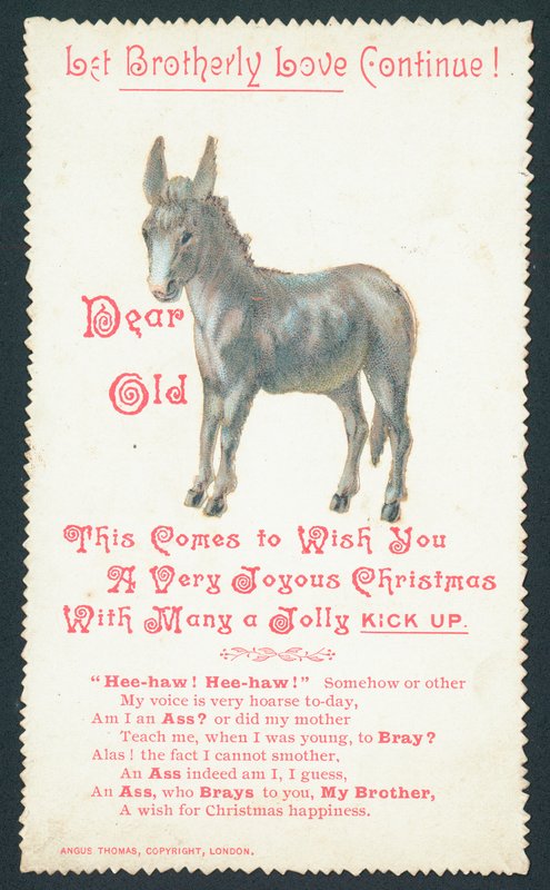 Let Brotherly Love Continue - Christmas card by English School