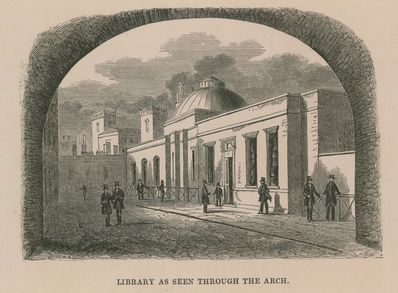 Library as Seen Through the Arch by English School