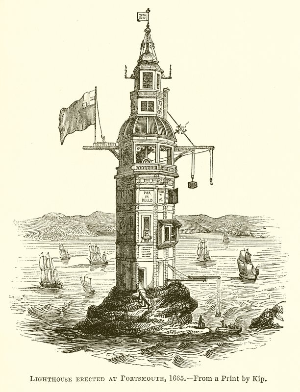 Lighthouse Erected at Portsmouth, 1665 by English School