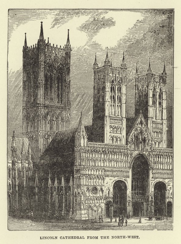 Lincoln Cathedral from the North-West by English School