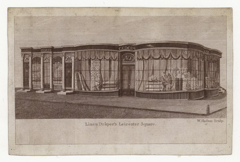 Linen Draper, Gedges, Trade Card by English School