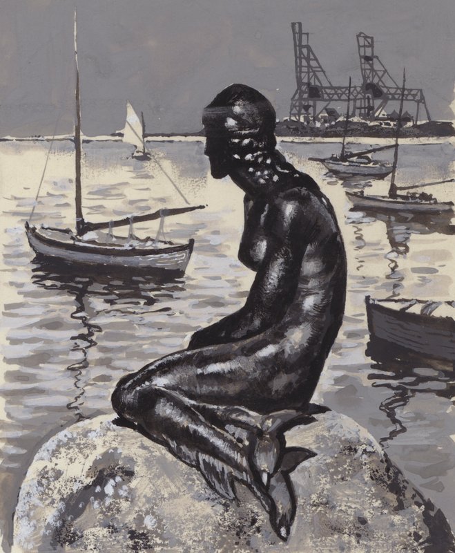 Little Mermaid Statue in Copenhagen by English School