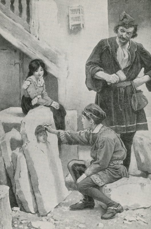 Little Michael Draws a Portrait by English School