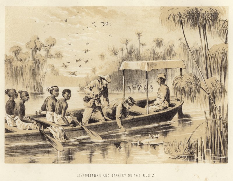 Livingstone and Stanley on the Rusizi by English School