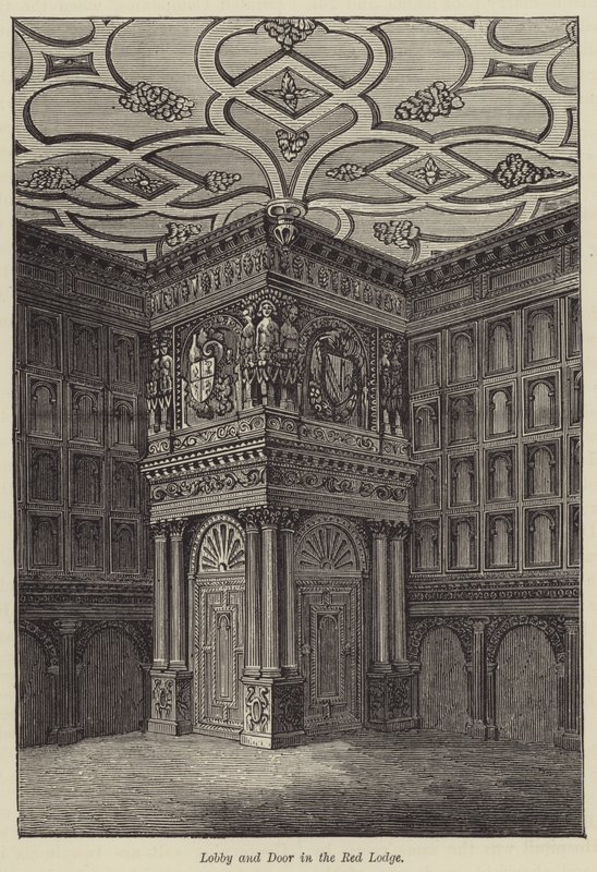 Lobby and Door in the Red Lodge by English School