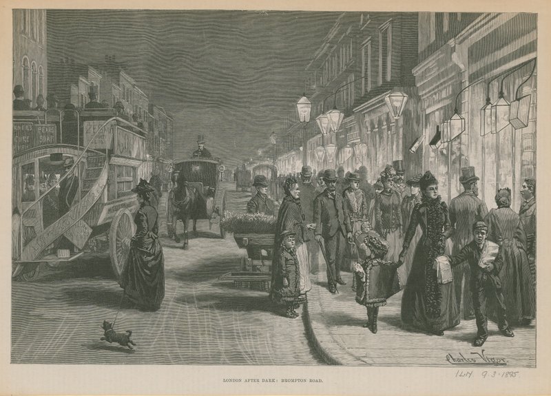 London After Dark: Brompton Road by English School