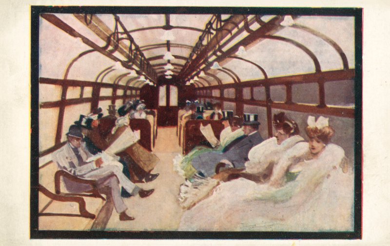 London Underground passengers on the Bakerloo and Piccadilly Lines by English School