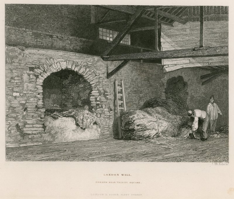 London Wall, Remains near Trinity Square by English School