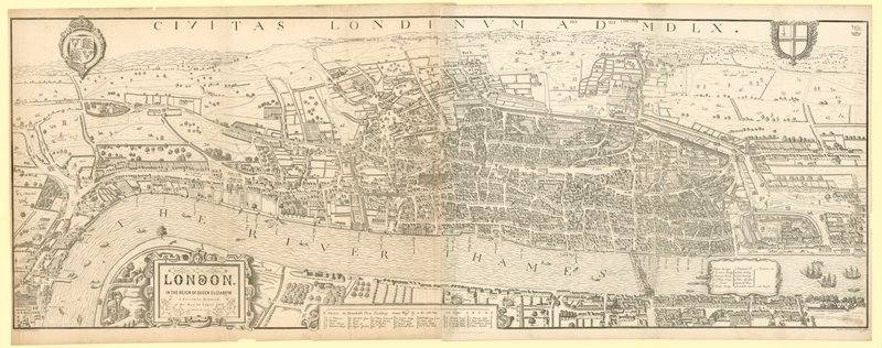 London in the Reign of Queen Elizabeth I, a Facsimile (Reduced) of the Map by Aggas 1560 by English School