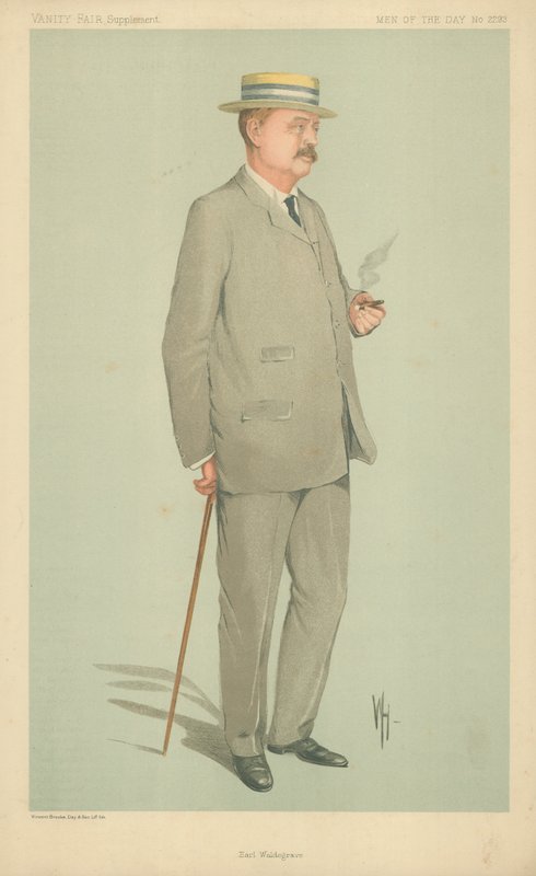 Lord Waldegrave, Earl Waldegrave, 9 October 1912, Vanity Fair Cartoon by English School