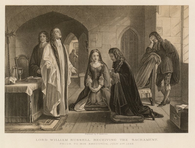 Lord William Russell Receiving the Sacrament Prior to His Execution, 21 July 1683 by English School