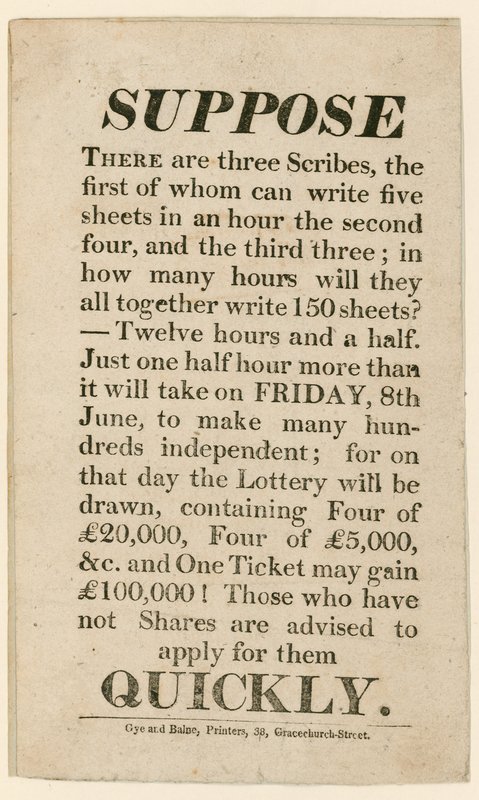 Lottery Advertisement by English School