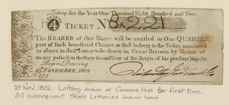 Lottery Drawn at Coopers Hall for the First Time, 29 November 1802 by English School