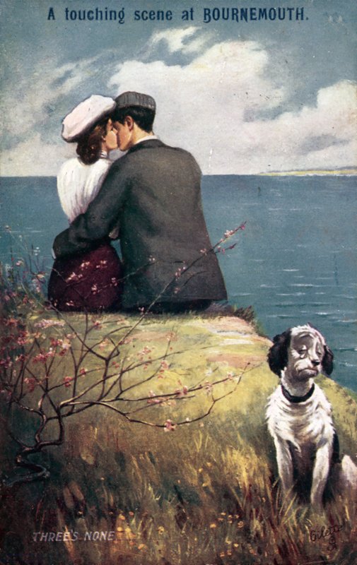 Lovers at Bournemouth, with dog excluded by English School