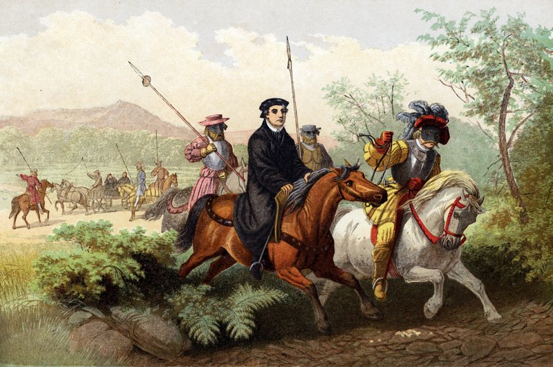 Luther Carried Off to the Wartburg by English School
