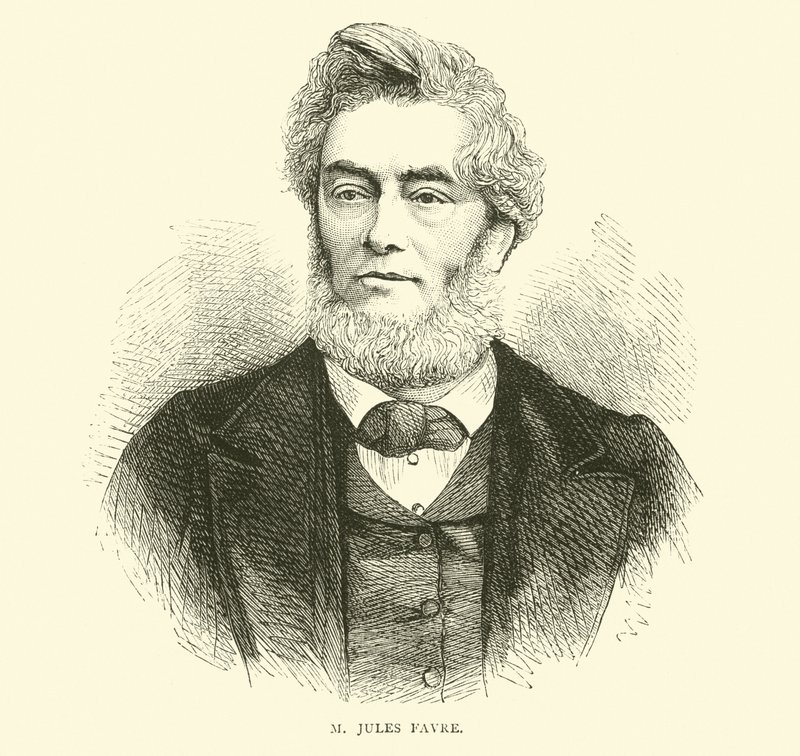 M Jules Favre, September 1870 by English School