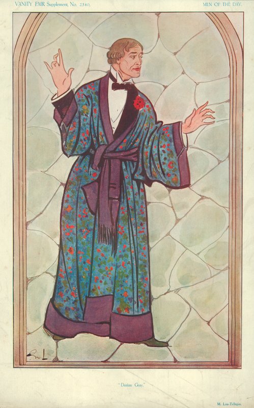 M. Lou-Tellegen, Dorian Gray, 10 September 1913, Vanity Fair Cartoon by English School