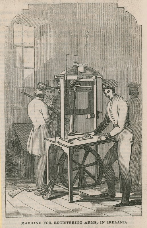 Machine for the Registering of Arms in Ireland by English School