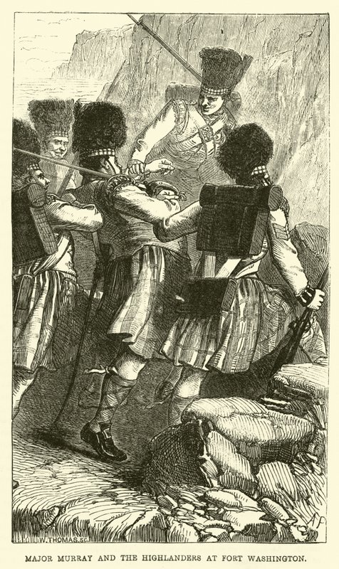 Major Murray and the Highlanders at Fort Washington by English School