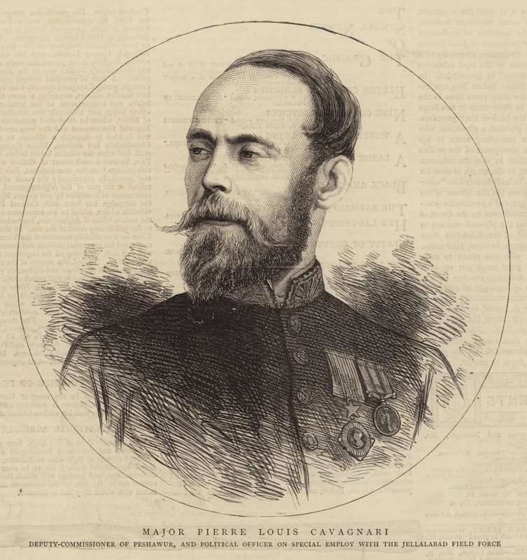 Major Pierre Louis Cavagnari by English School