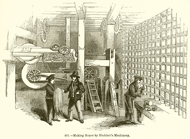 Making Ropes by Huddarts Machinery by English School