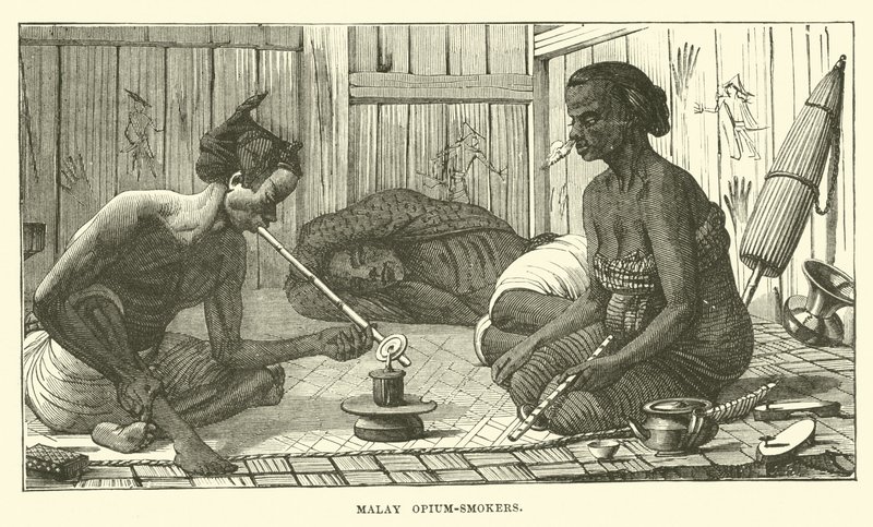Malay Opium-Smokers by English School