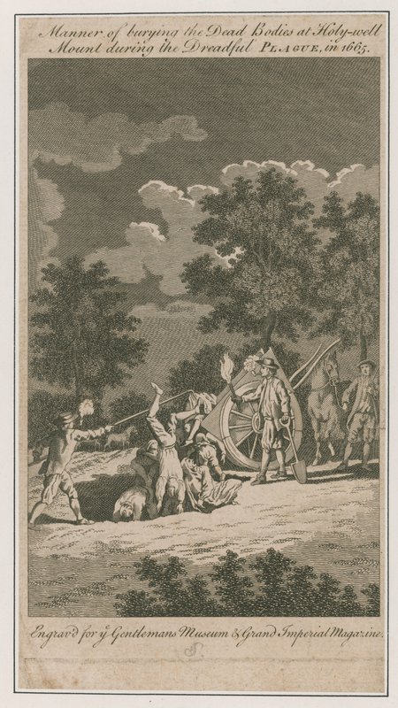 Manner of Burying the Dead Bodies at Holy-well Mount by English School