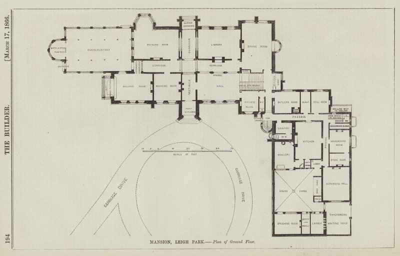 Mansion, Leigh Park, Plan of Ground Floor by English School