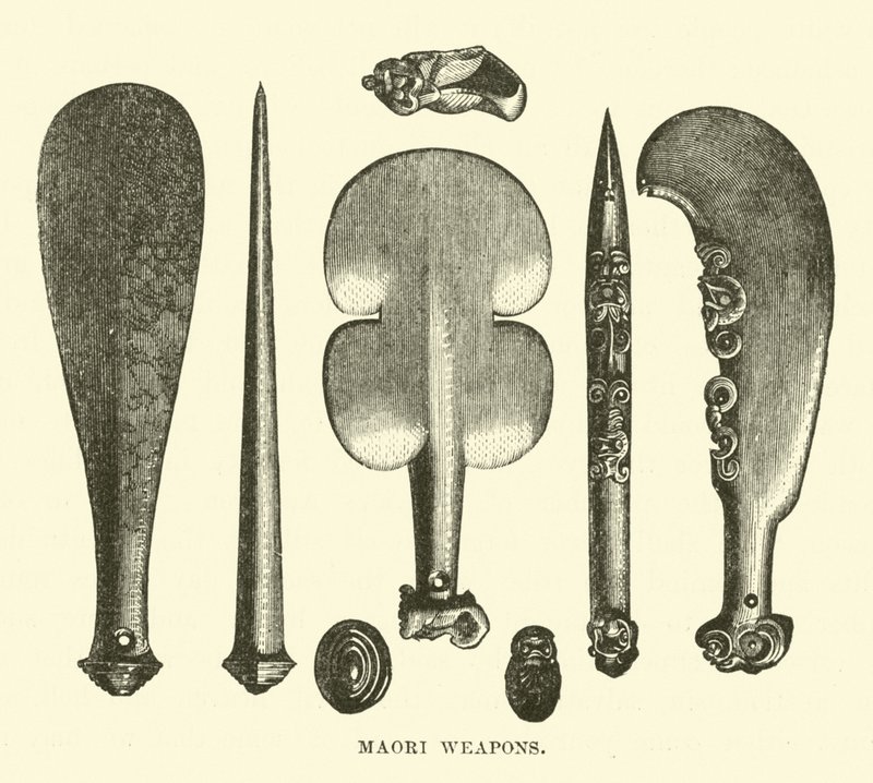 Maori Weapons by English School